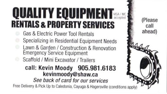 Quality Equipment Rentals and Property Services